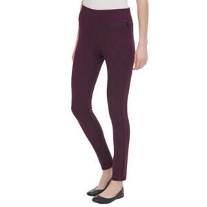 DKNY Aubergine Pull on Ponte Pants Small